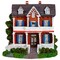 Northlight LED Lighted Colonial House Christmas Village Decoration - 4.5"